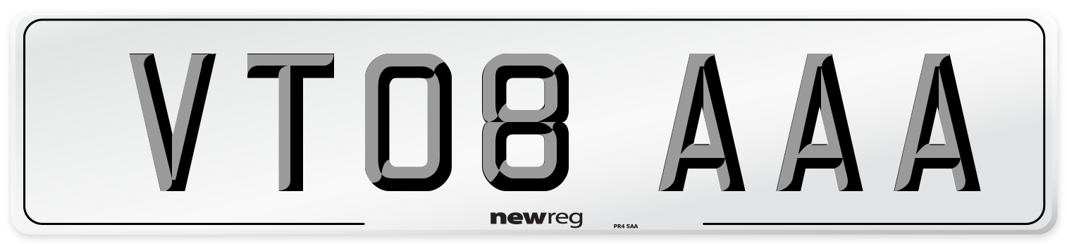 VT08 AAA Number Plate from New Reg